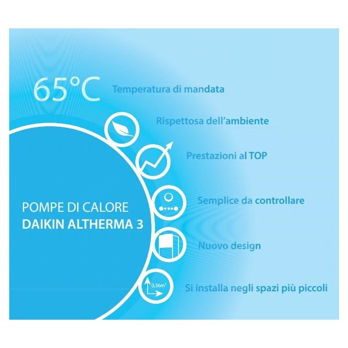 SB.EHSX308D/06R1 - Sistema Daikin Compact R32 H/C 6 kW, 300 litri, in pompa  di calore aria-acqua per riscaldamento, raffrescamento, acqua sanitaria e  collegamento impianto solare - DAIKIN