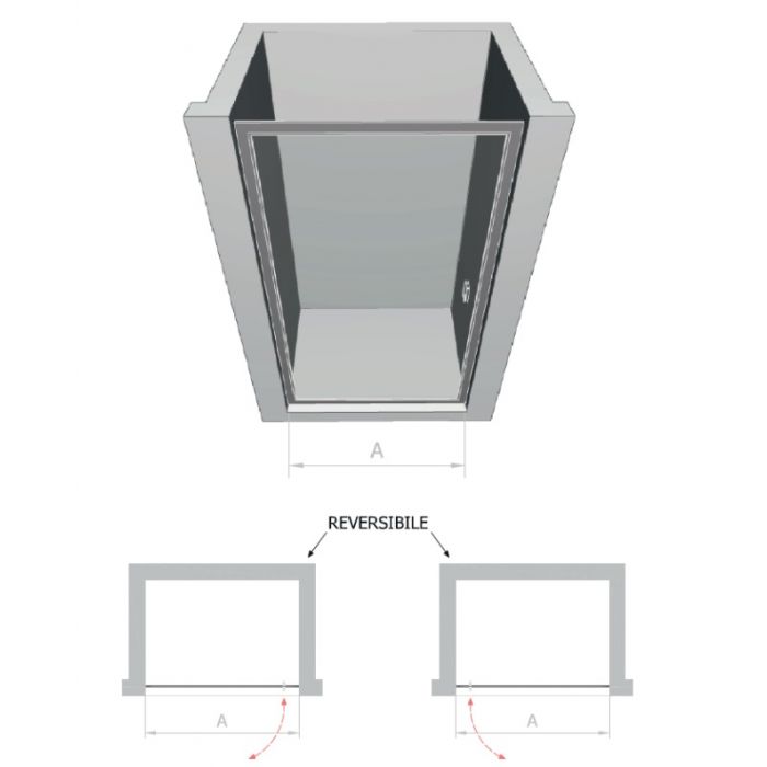 Porta Battente Pivottante 78-82 cm Ponsi serie Gold 