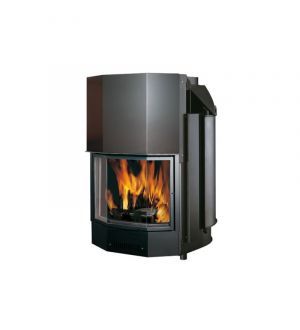 TERMOCAMINO A LEGNA EDILKAMIN ACQUATONDO PRISMATICO VASO APERTO 28,1 kW