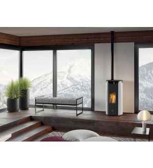 STUFA A PELLET STAGNA EK63 TWEED90+ ACCIAIO