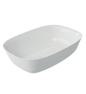 Lavabo d'appoggio in Marmoresina 32x46 cm Ponsi Slim senza Troppo Pieno