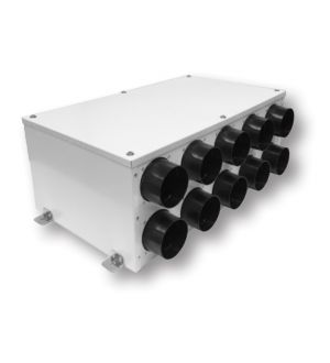 PLENUM DI DISTRIBUZIONE 1 INGRESSO Ø 150, 10 USCITE Ø 80 mm AERAULIQA
