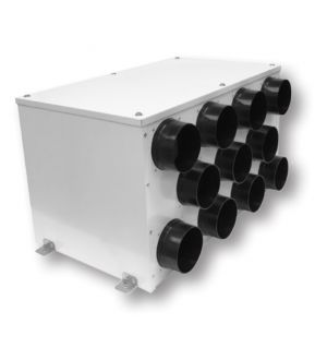 PLENUM DI DISTRIBUZIONE 1 INGRESSO Ø 150, 11 USCITE Ø 100 mm AERAULIQA