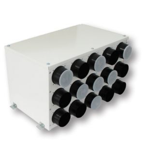 PLENUM DI DISTRIBUZIONE 1 INGRESSO Ø 150, 15 USCITE Ø 80 mm AERAULIQA