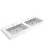 Lavabo in ceramica con vasca doppia Ponsi serie Malibu